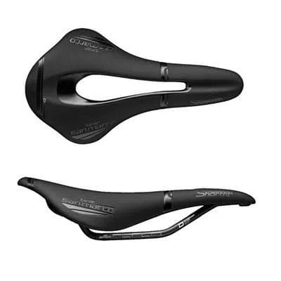 SELLE SAN MARCO Saddle Shortfit DYNAMIC OPEN - 250x144 mm Black Manganese Rail-Saddles-8009456013000