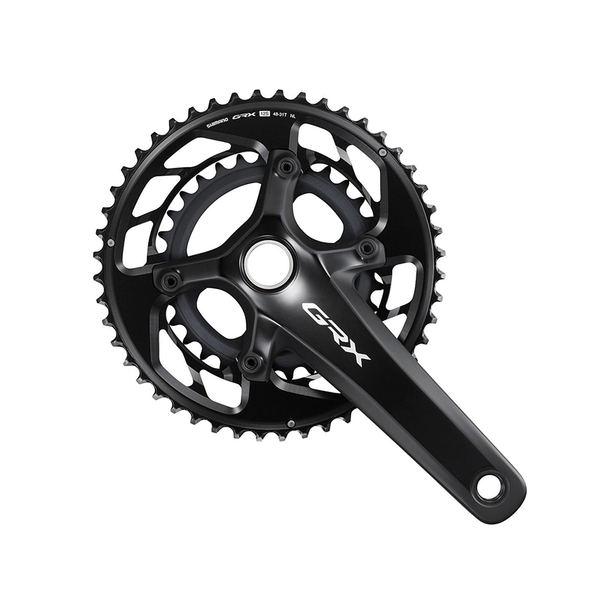 SHIMANO GRX Gravel Crankset FC RX820 48-31T 2x12s - Black-Cranksets-