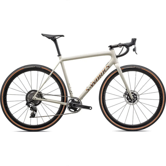 SPECIALIZED Crux SWorks Sram Red AXS Complete Gravel Bike - Gloss Birch Rred Gold Pearl Speckle/Red Gold-Complete Gravel Bikes-888818858439