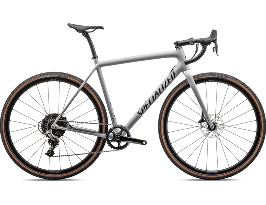 SPECIALIZED CRUX Comp Complete Bike Gravel Sram Rival - GLOSS DOVE GREY/METALLIC NAVY-Complete Gravel Bikes-