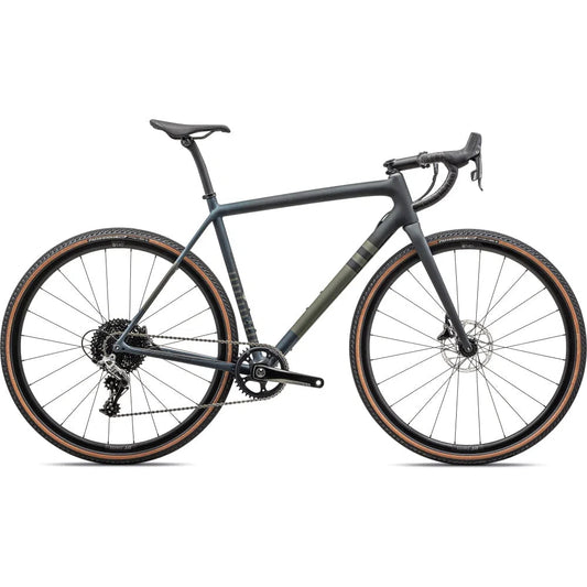 SPECIALIZED CRUX Comp Complete Bike Gravel Sram Rival - SATIN FOREST GREEN/METALLIC DEEP LAKE-Complete Gravel Bikes-888818858675