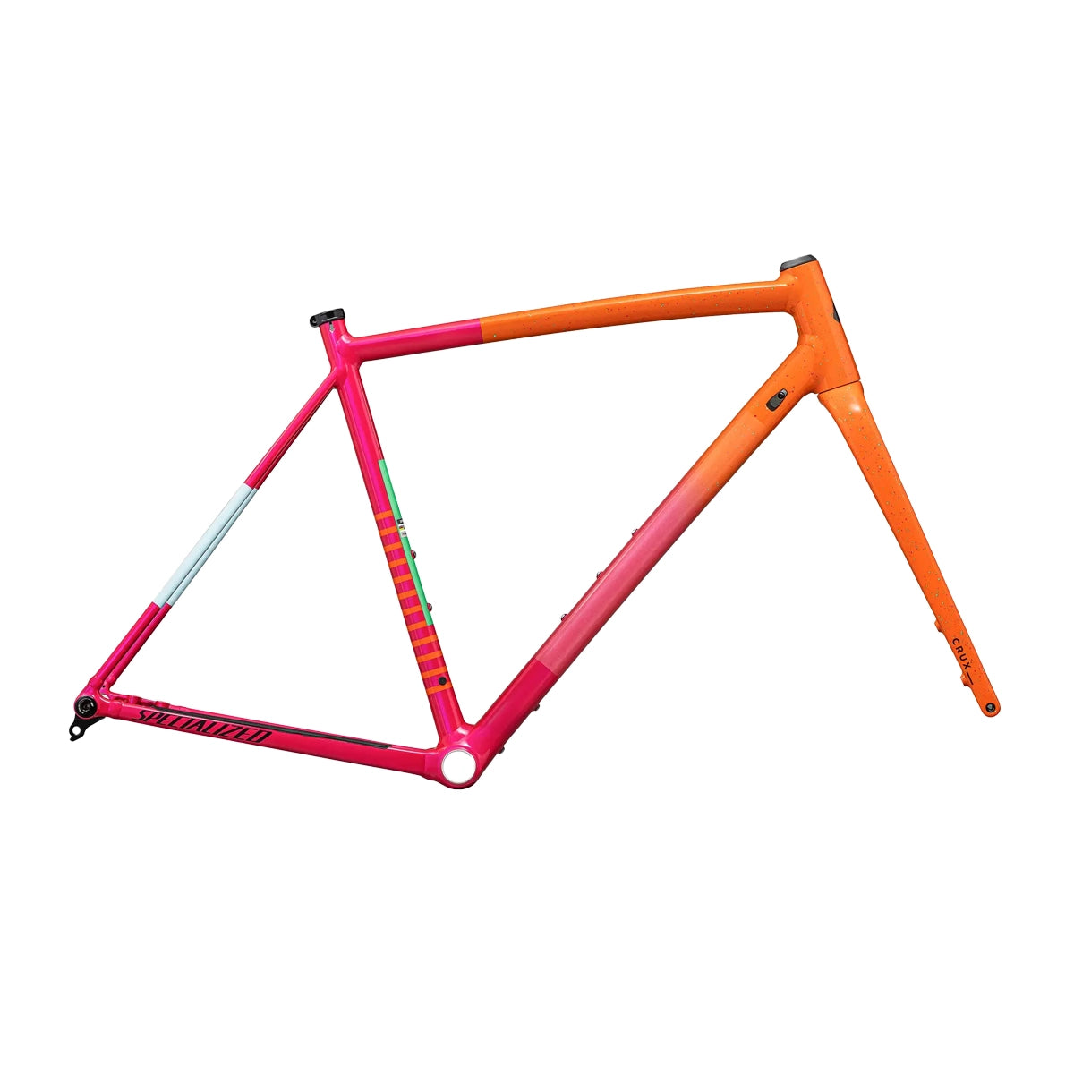 SPECIALIZED CRUX DSW 2025 Gravel Frameset - Gloss Amber Glow / Vivid Pink / Metallic Midnight Shadow / Speckle