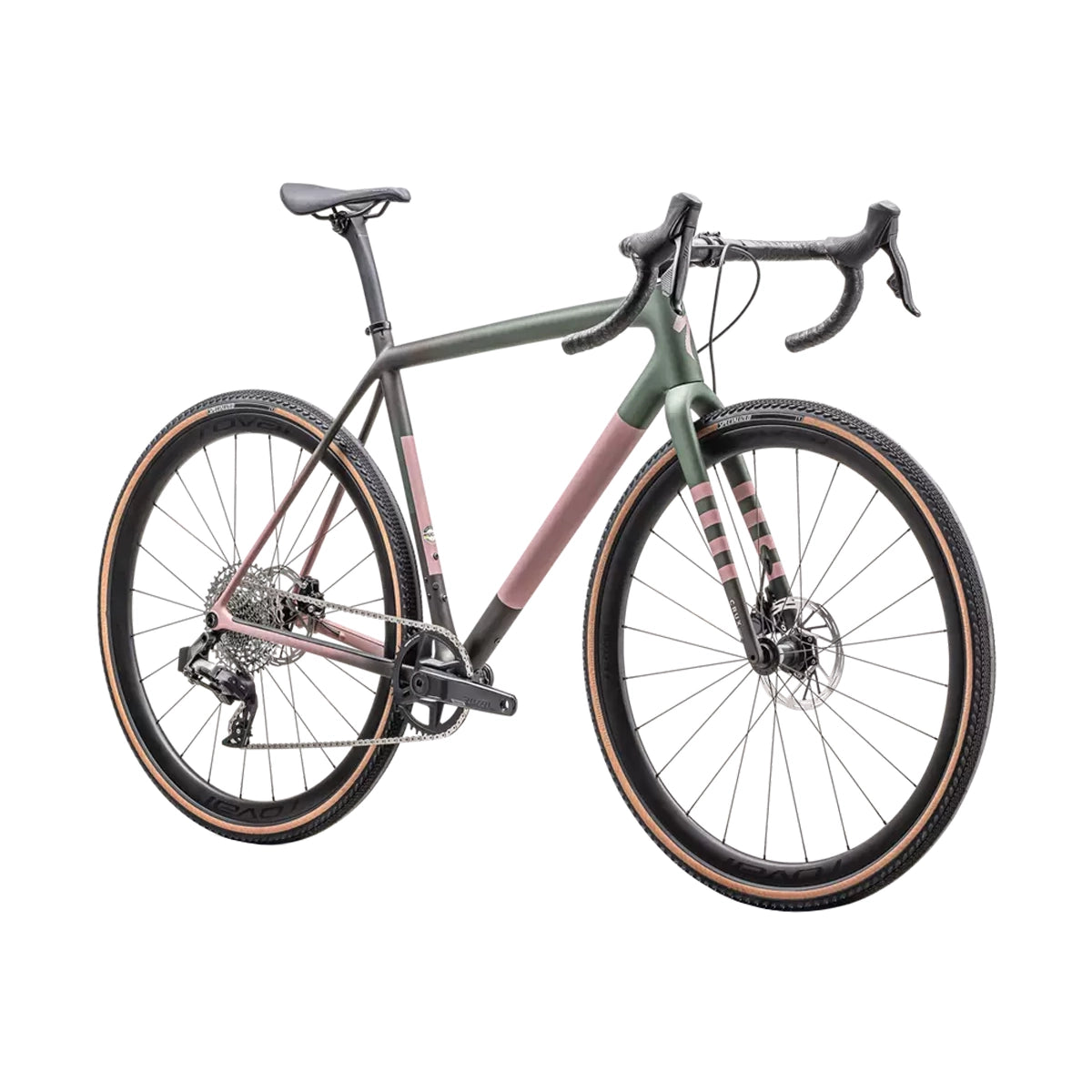 SPECIALIZED Crux Expert 2025 Gravel Bike Sram Rival XPLR - Satin Cypress Metallic / Doppio / Dusky Pink / Champagne