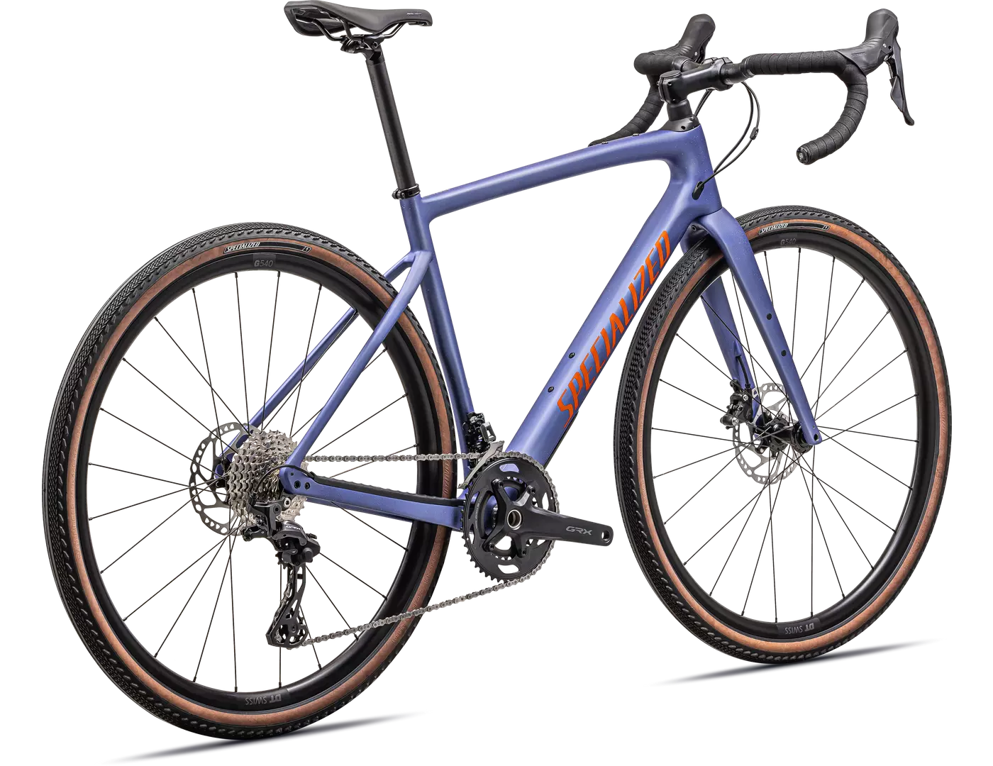 SPECIALIZED Diverge Sport Carbon Complete Gravel Bike - SATIN PURPLE INDIGO TINT/PURPLE INDIGO/AMBER GLOW-Complete Gravel Bikes-