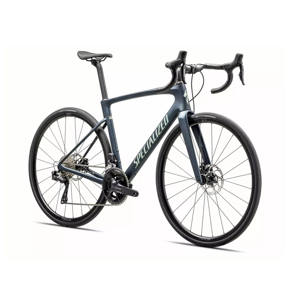 SPECIALIZED Roubaix SL8 COMP 2023 SHIMANO 105 Di2 Complete Road Bike - Mettalic Deep Lake/White Sage Metallic and Red Ghost Pearl Over Dune White/Metallic Obsidian-Complete Road Bikes-