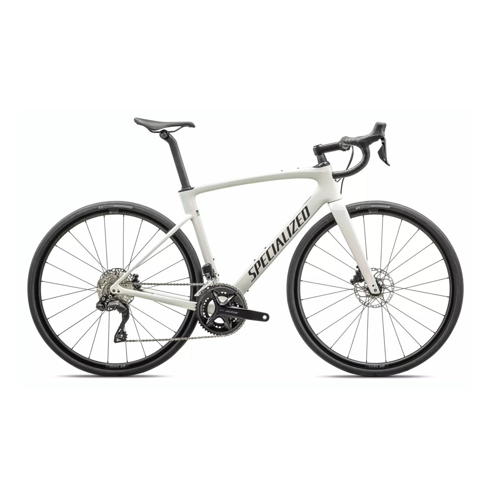 SPECIALIZED Roubaix SL8 COMP 2023 SHIMANO 105 Di2 Complete Road Bike - Mettalic Deep Lake/White Sage Metallic and Red Ghost Pearl Over Dune White/Metallic Obsidian-Complete Road Bikes-