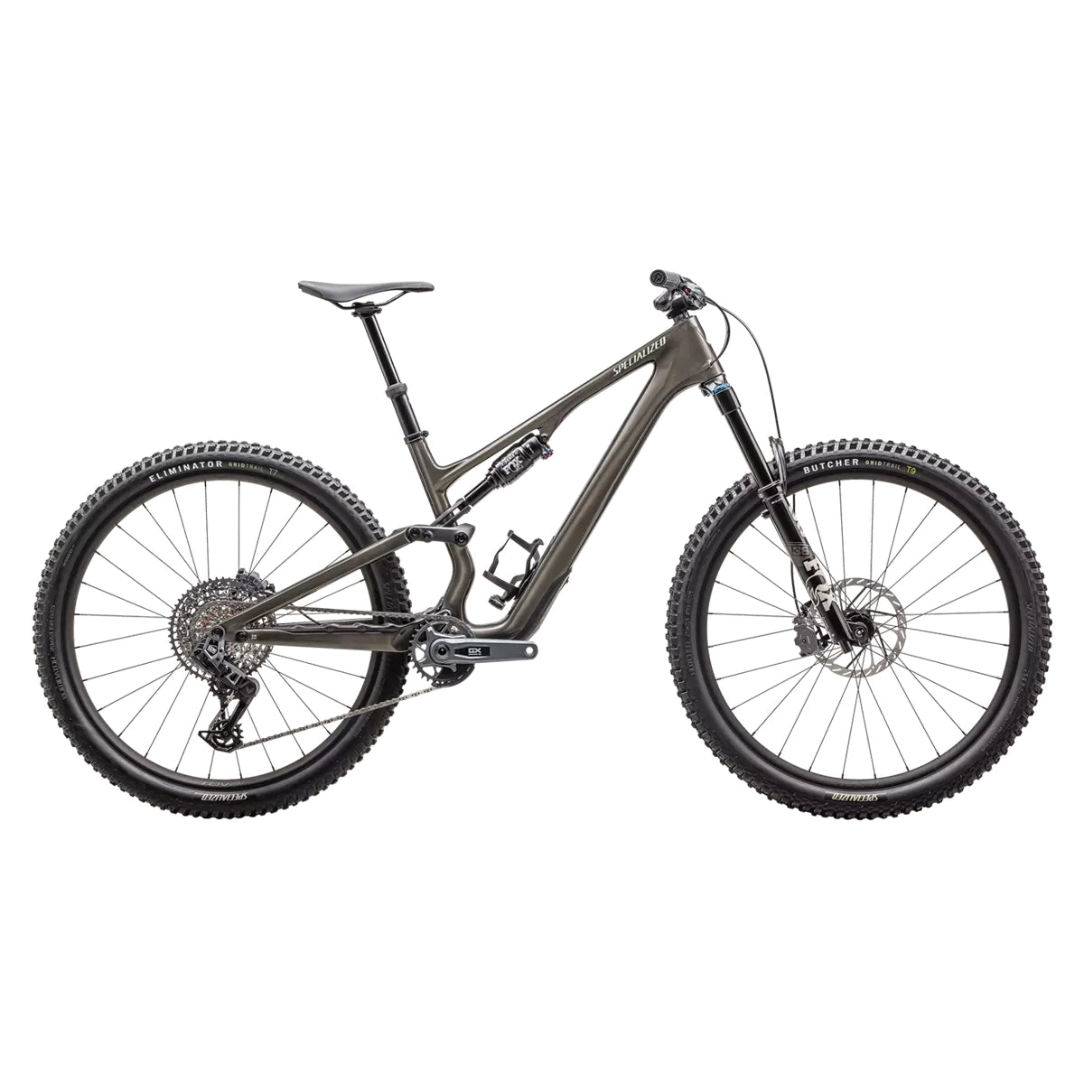 SPECIALIZED STUMPJUMPER 15 Expert 2025 Mountain Bike - Satin Electric Green / Gloss Gunmetal / White Mountains