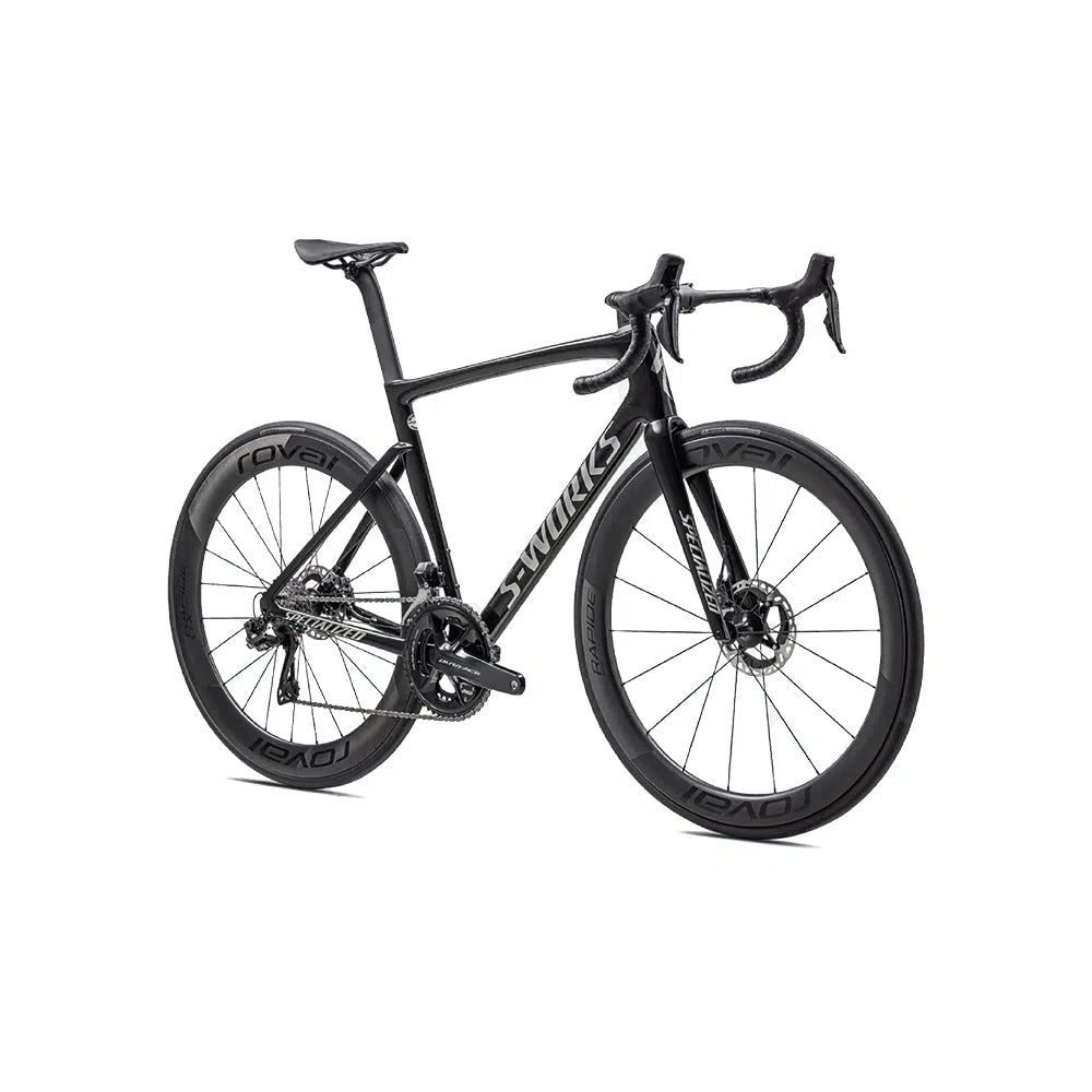 SPECIALIZED SW TARMAC SL7 Disc Complete Bike Road Shimano Dura Ace Di2 - Gloss Black Pearl Granite Over Carbone / Chrome-Complete Road Bikes-