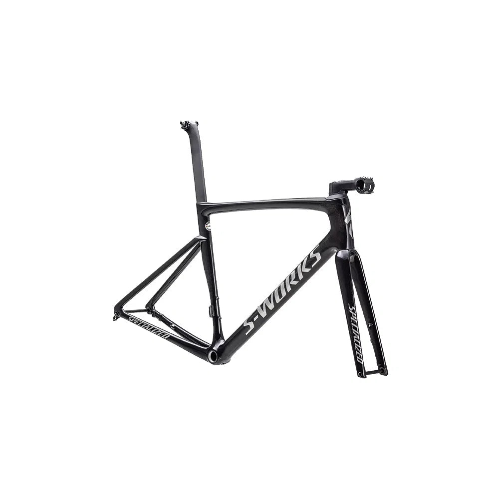 SPECIALIZED SW TARMAC SL7 Disc Frameset Road - Gloss Black Pearl Granite Over Carbon / Chrome-Complete Road Bikes-