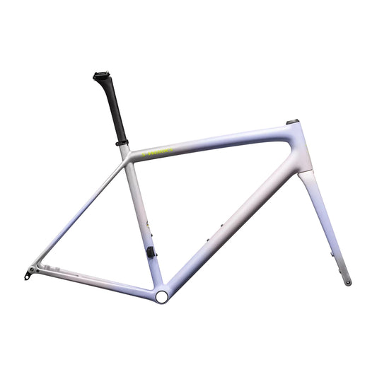 SPECIALIZED SWORKS AETHOS Road Frameset 2025 - SATIN CLAY - POWDER INDIGO - SILVER DUST - RADIAL FADE + LAPIS EDGE FADE / HYPER + 100% LAPIS