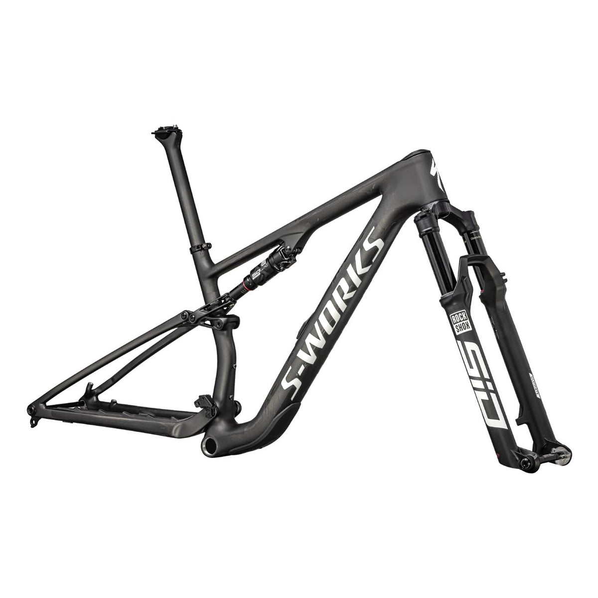 SPECIALIZED Sworks Epic 8 MTB Frameset - Satin Carbon/Metallic White Silver-MTB Framesets-