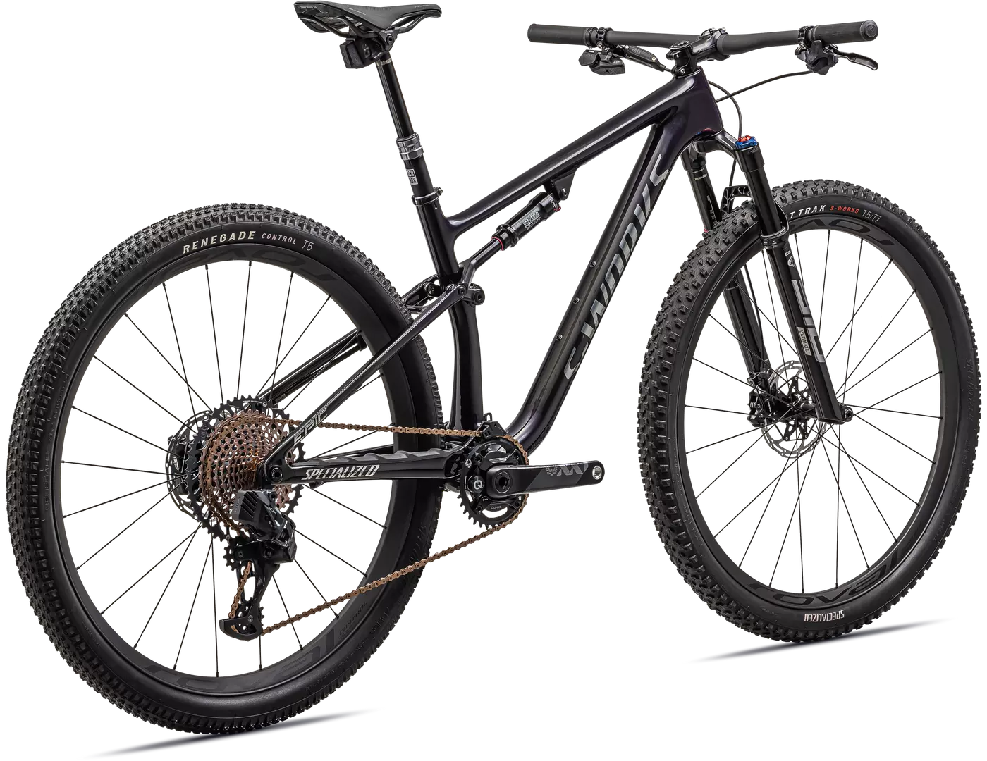 SPECIALIZED SWORKS Epic SRAM XX1 AXS - GLOSS PURPLE TINT FADES OVER CARBON / CHROME-Complete MTB Bikes-