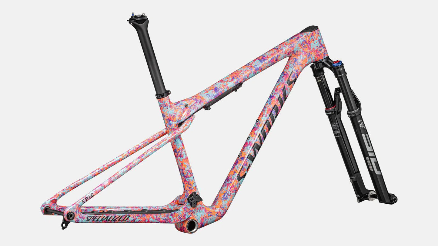 SPECIALIZED Sworks Epic World Cup MTB Frameset - Gloss Lagoon Blue / Purple Orchid / Blaze Impasto-MTB Framesets-