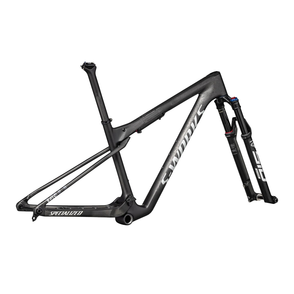 SPECIALIZED Sworks Epic World Cup MTB Frameset - Satin Smoke Granite / Metallic White Silver-MTB Framesets-