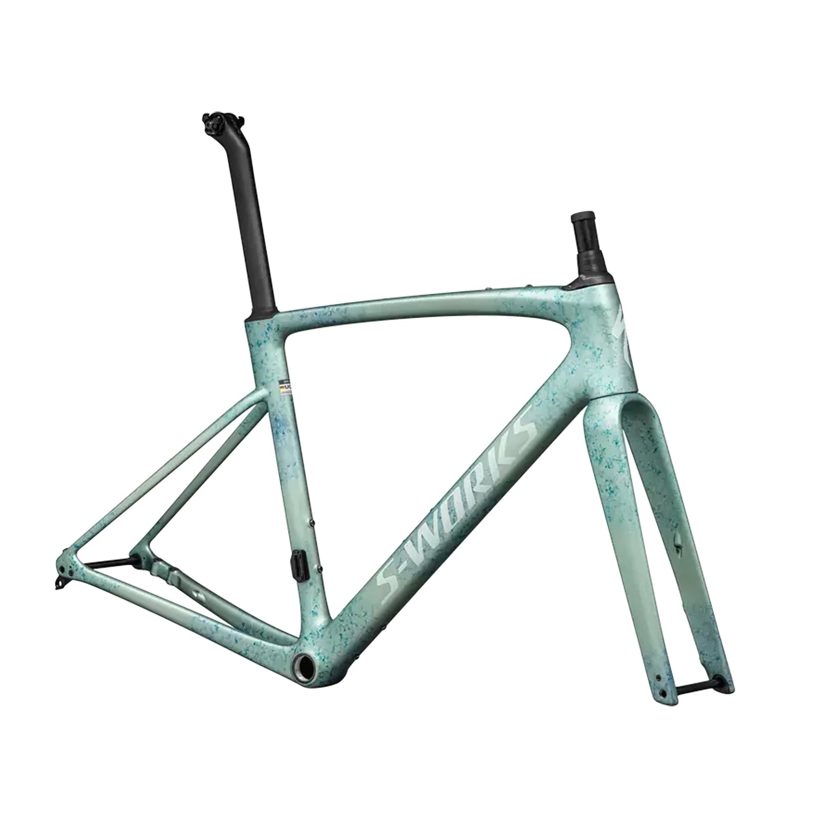 SPECIALIZED Sworks Roubaix SL8 2023 Road Frameset - METALLIC WHITE SAGE/INK/WHITE SAGE-Road Frameset-