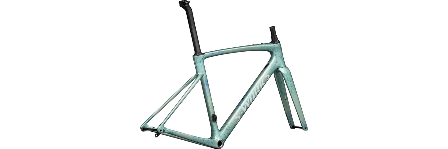 SPECIALIZED Sworks Roubaix SL8 2023 Road Frameset - METALLIC WHITE SAGE/INK/WHITE SAGE-Road Frameset-