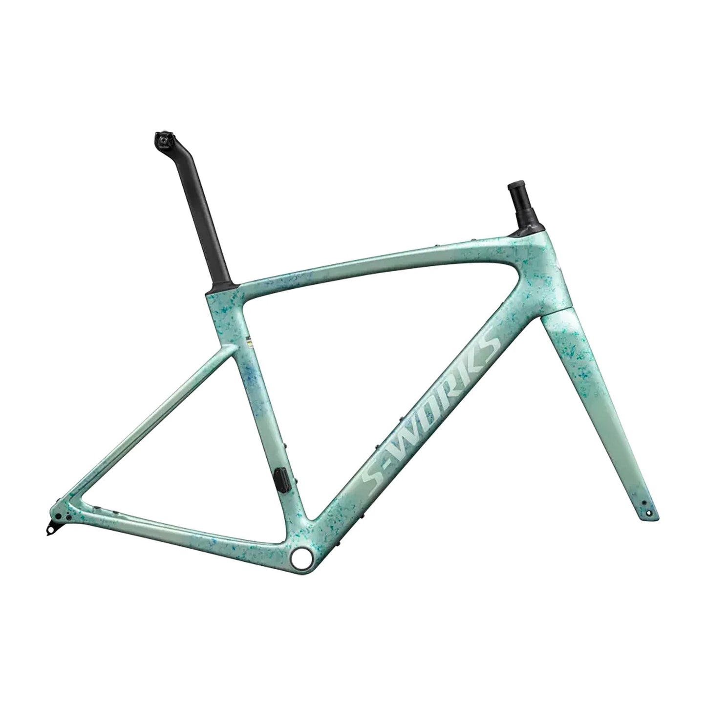 SPECIALIZED Sworks Roubaix SL8 2023 Road Frameset - METALLIC WHITE SAGE/INK/WHITE SAGE-Road Frameset-