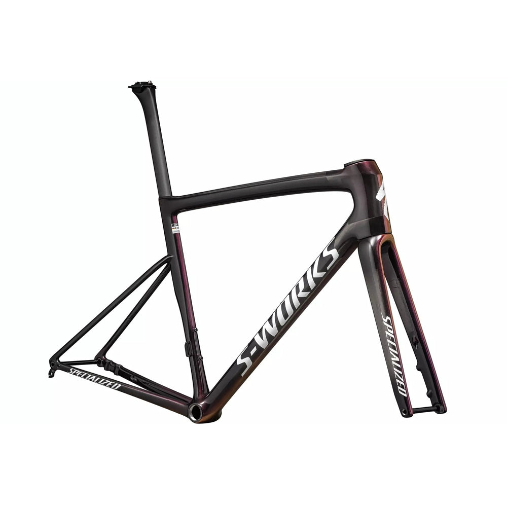 SPECIALIZED Sworks Tarmac SL8 2023 Road Frameset - GLOSS CARBON / VIAVI MAGANTA GOLD / CHAOS RED PEARL / WHITE-Road Frameset-