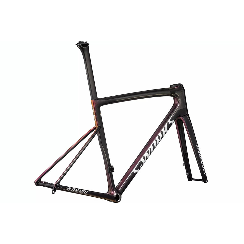 SPECIALIZED Sworks Tarmac SL8 2023 Road Frameset - GLOSS CARBON / VIAVI MAGANTA GOLD / CHAOS RED PEARL / WHITE-Road Frameset-