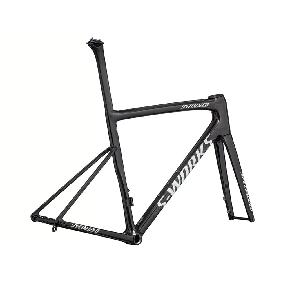 SPECIALIZED Sworks Tarmac SL8 2023 Road Frameset - Project Black LTD Gloss Carbon / Metallic White Silver-Road Frameset-