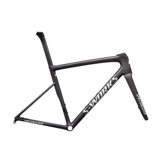 SPECIALIZED Sworks Tarmac SL8 2023 Road Frameset - SATIN CARBON / VIAVI CYNAN BLUE / VIAVI SILVER-BLUE PEARL EDGE FADE/GLOSS METALLIC WHITE SILVER-Road Frameset-