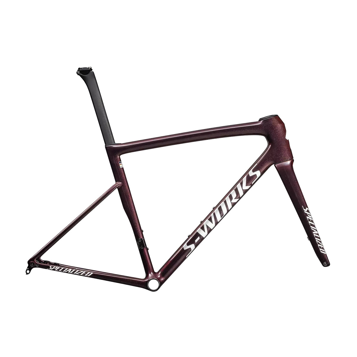 SPECIALIZED SWORKS Tarmac SL8 2025 Frameset - Gloss Solidity/Red To Black Pearl/Metallic White Silver