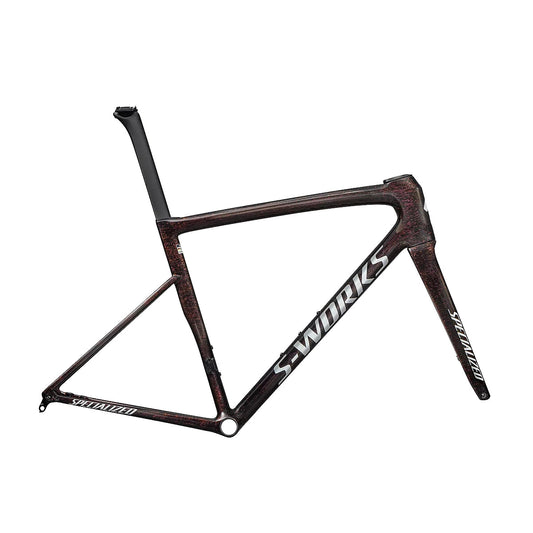 SPECIALIZED SWORKS Tarmac SL8 2025 Road Frameset - Gloss Carbon/Red To Gold Blurred Speckle/Metallic White Silver