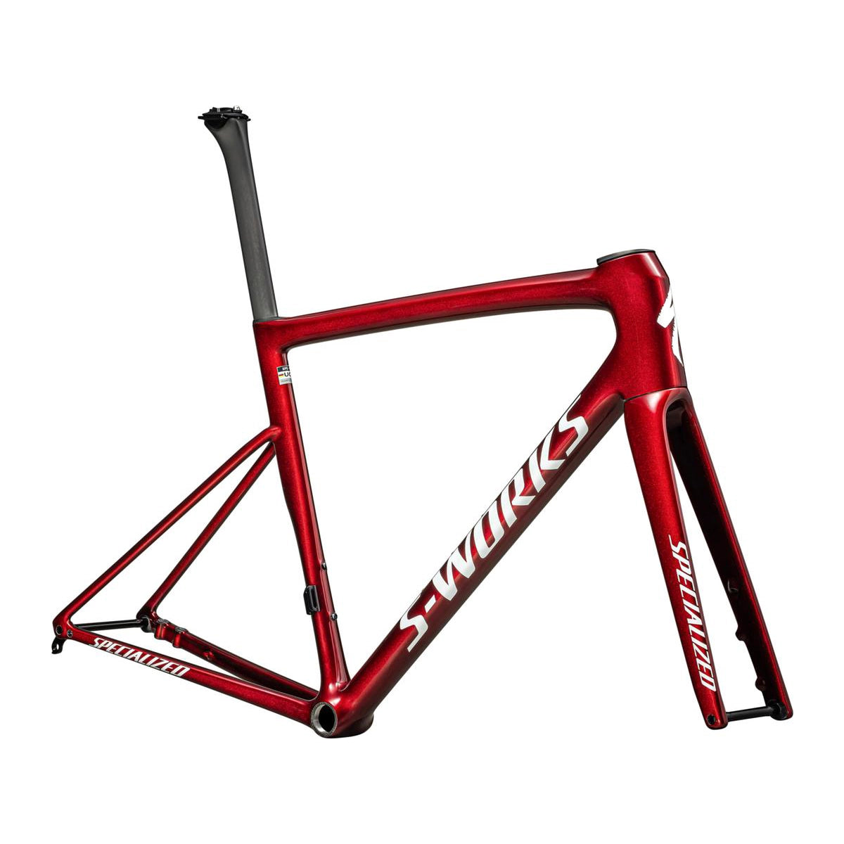 SPECIALIZED Sworks Tarmac SL8 Road Frameset - GLOSS RED SKY / METALLIC WHITE SILVER-Framesets-