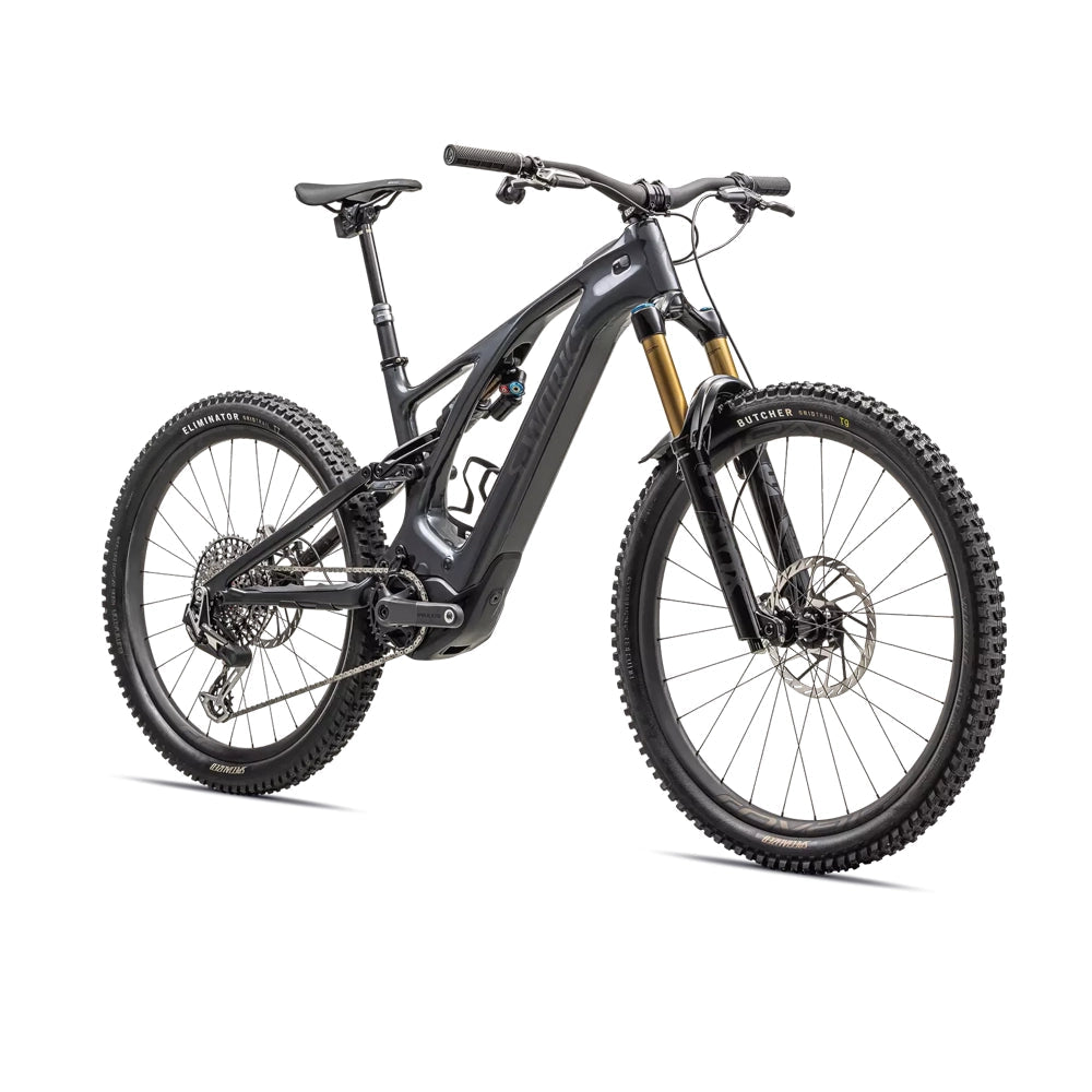 SPECIALIZED SWorks Turbo Levo Complete MTB Ebike - GLOSS BLACK LIQUID METAL / SATIN BLACK CHROME FOIL-Complete E-MTB Bike-