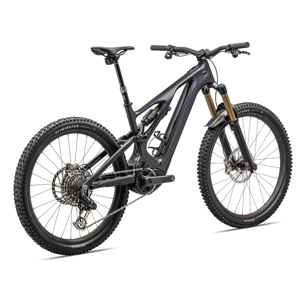 SPECIALIZED SWorks Turbo Levo Complete MTB Ebike - GLOSS BLACK LIQUID METAL / SATIN BLACK CHROME FOIL-Complete E-MTB Bike-