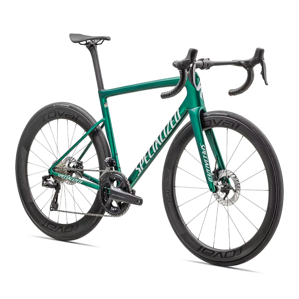 SPECIALIZED Tarmac SL8 PRO 2024 Shimano Ultegra DI2 Complete Road Bike - GLOSS PINE GREEN METALLIC / WHITE-Complete Road Bikes-