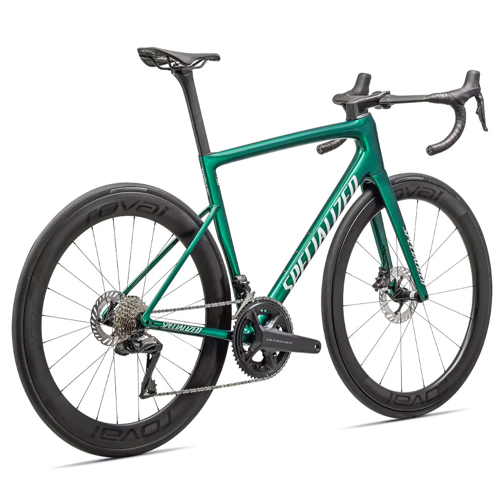 SPECIALIZED Tarmac SL8 PRO 2024 Shimano Ultegra DI2 Complete Road Bike - GLOSS PINE GREEN METALLIC / WHITE-Complete Road Bikes-