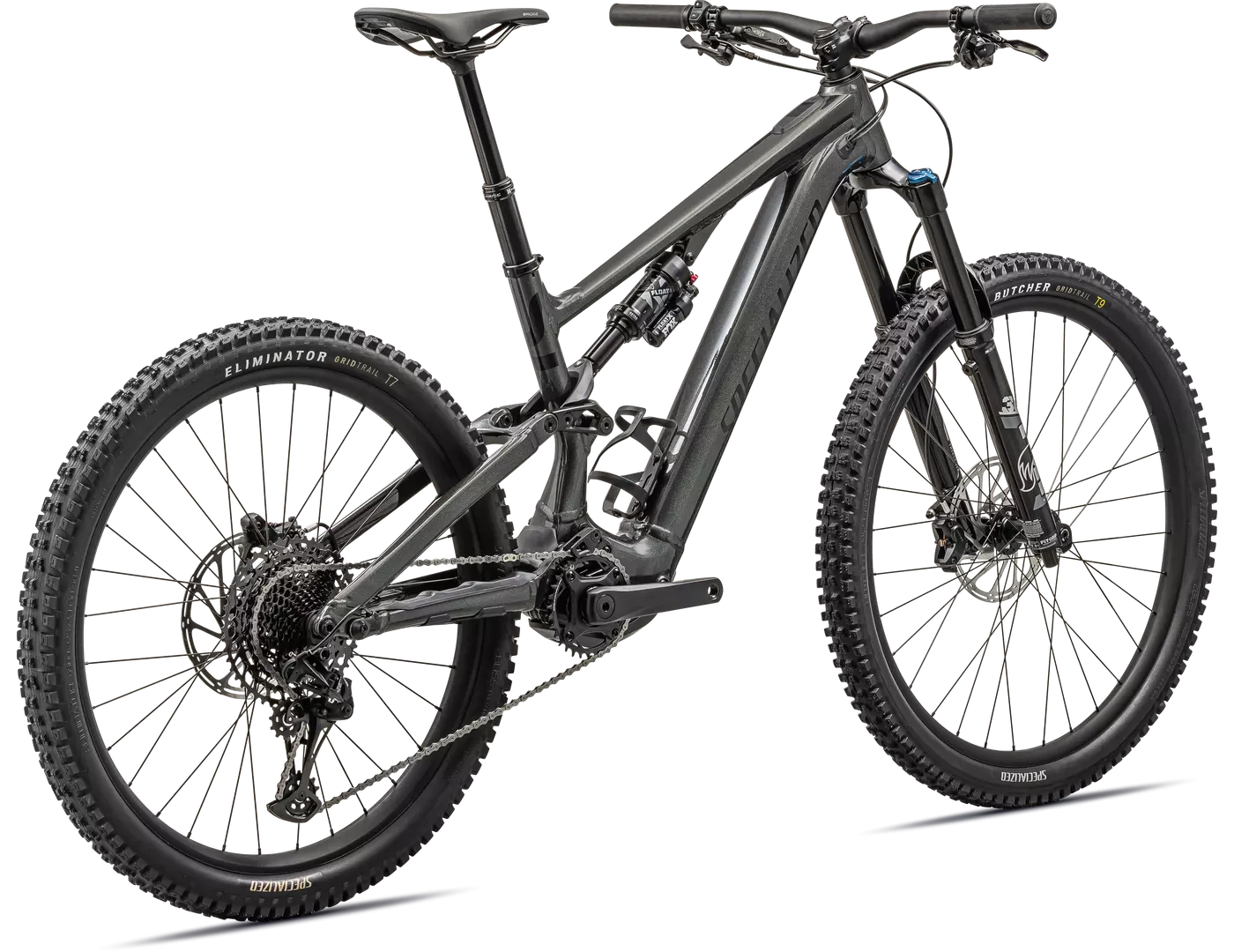 Specialized Turbo Levo SL Comp Alloy Complete MTB Ebike - GLOSS CHARCOAL / SILVER DUST / BLACK-Complete E-MTB Bike-