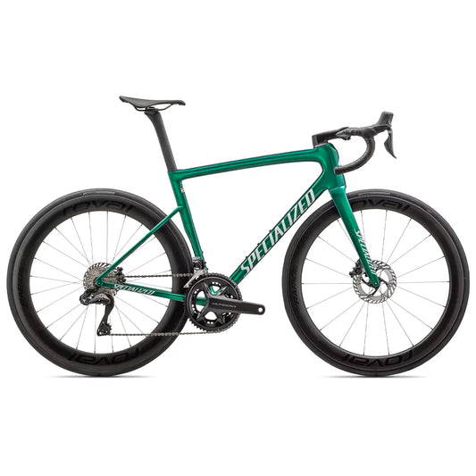 SPECIALIZED Tarmac SL8 PRO 2024 Shimano Ultegra DI2 Complete Road Bike - GLOSS PINE GREEN METALLIC / WHITE-Complete Road Bikes-888818889525