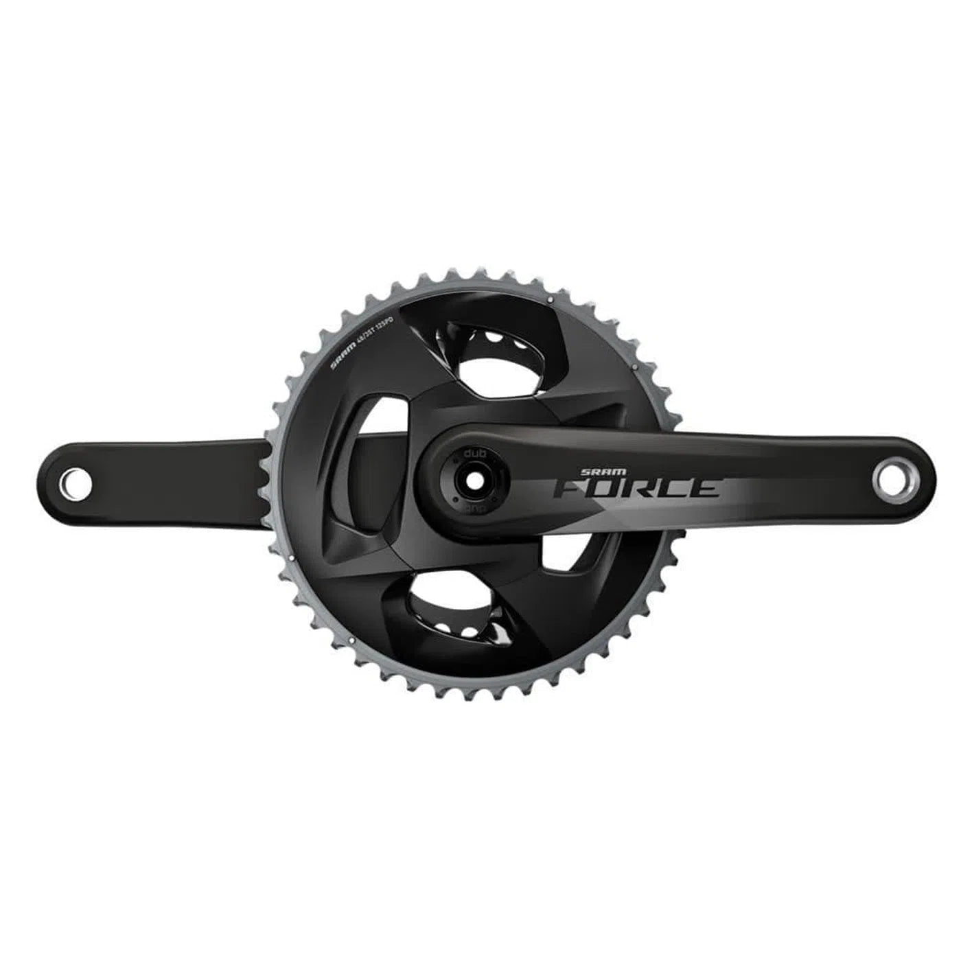 SRAM Force AXS Crankset 2X12s D1 DUB GLS - Carbon Shadow Grey-Cranksets-