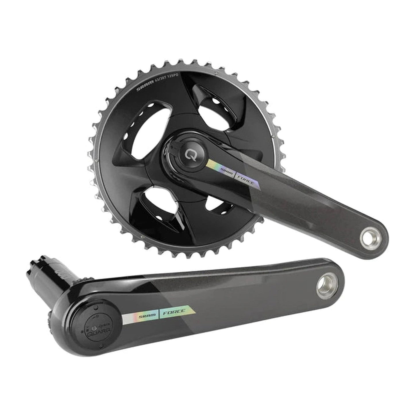 SRAM Force AXS Power Meter Quarq Crankset 1x12s - Shadow Grey / Rainbox-Power Meters-