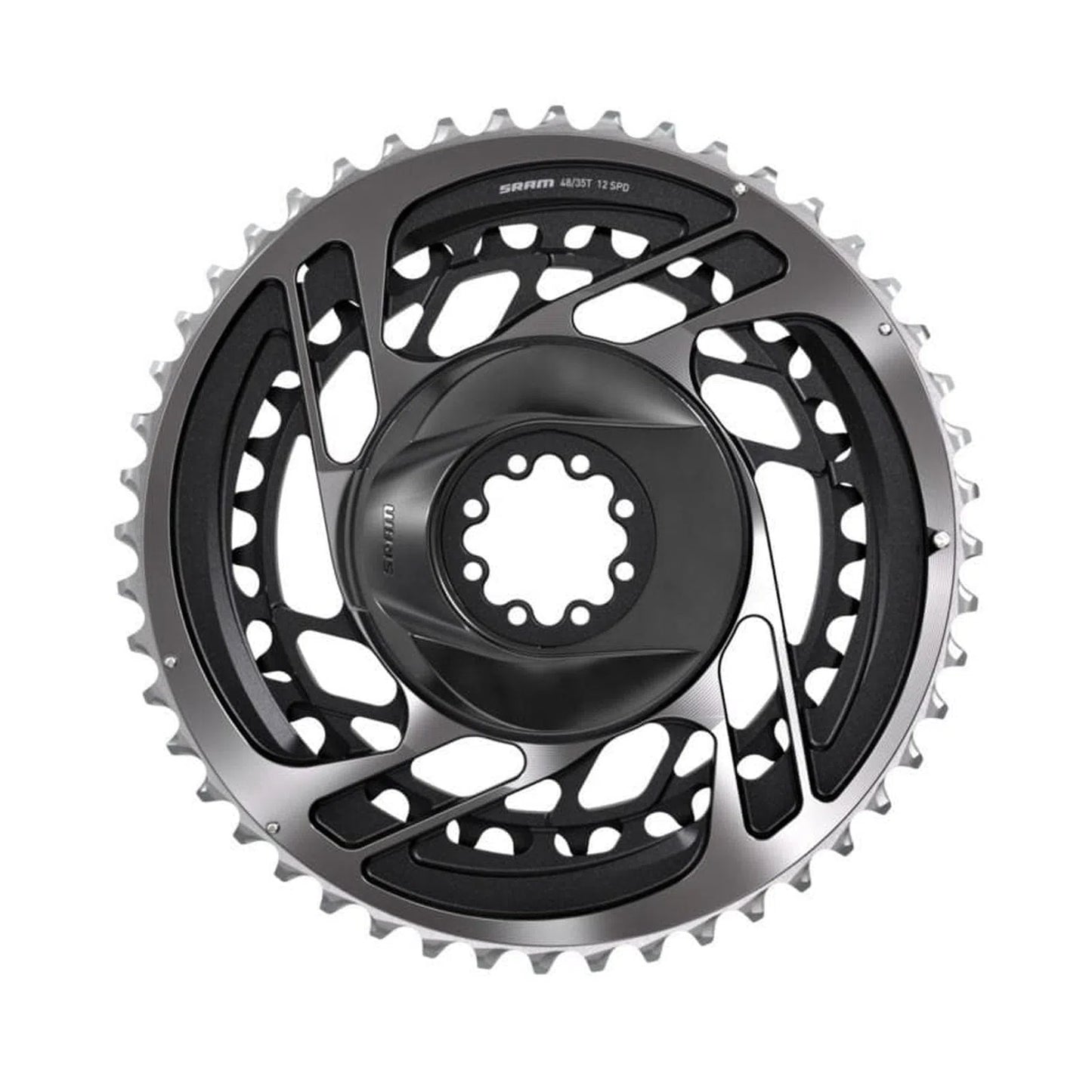 SRAM RED AXS Power Meter Quarq DM D1 2x12s Chainring Set - Polar Gray-Power Meters-