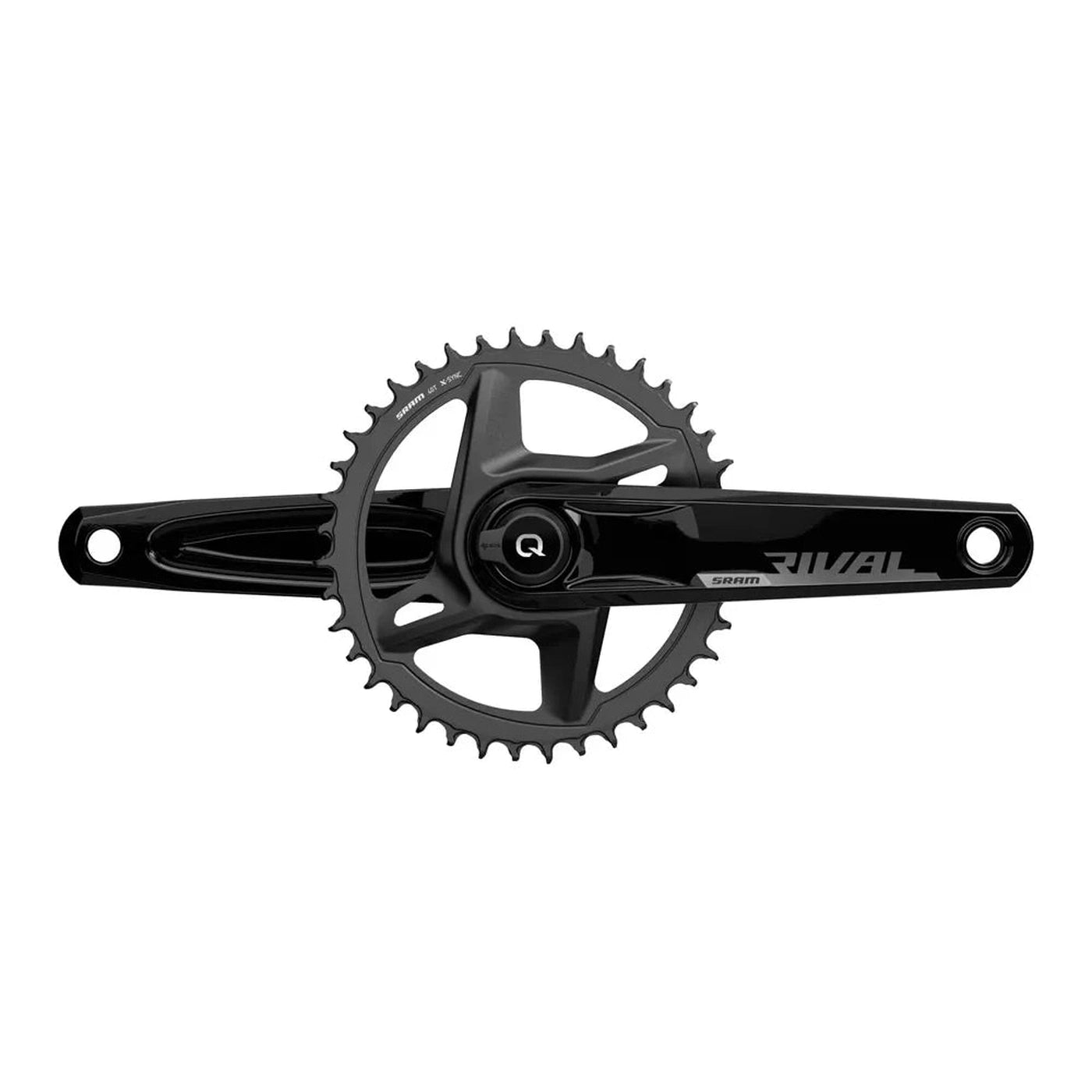 SRAM Rival 1X AXS Wide Quarq Power Meter Crankset DUB 12 Speed - Black-Cranksets-