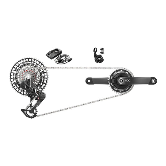 SRAM XX SL Eagle AXS TTYPE Wide Powermeter Groupset - Grey-Groupsets-710845887567