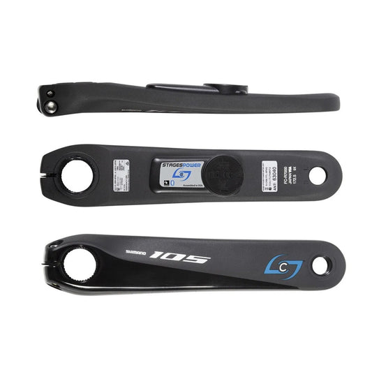 STAGES CYCLING Power Meter Left Crank Shimano 105 R7000 - Shadow Black-Power Meters-