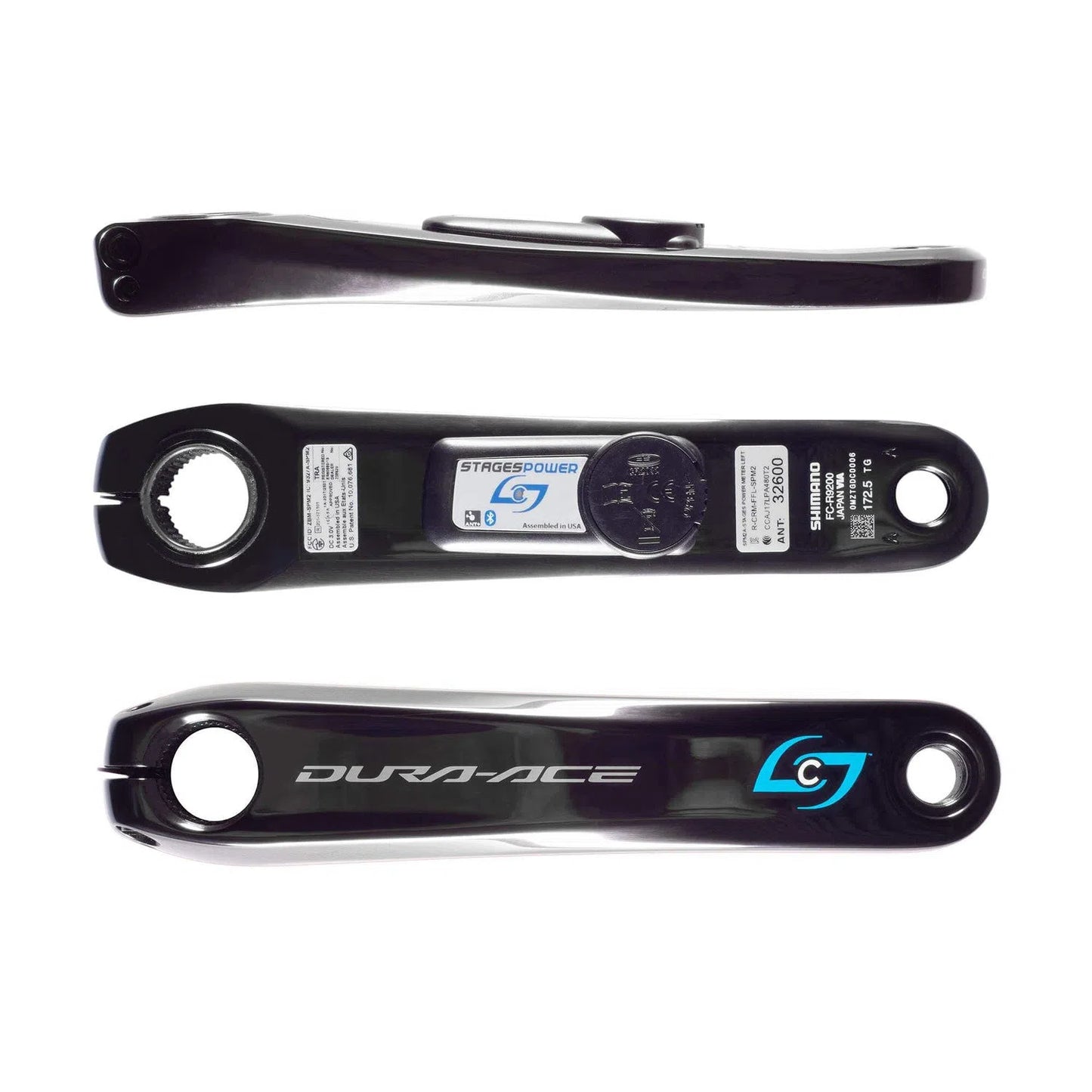 STAGES CYCLING Power Meter Left Crank Shimano Dura Ace 9200 - Shadow Black-Power Meters-