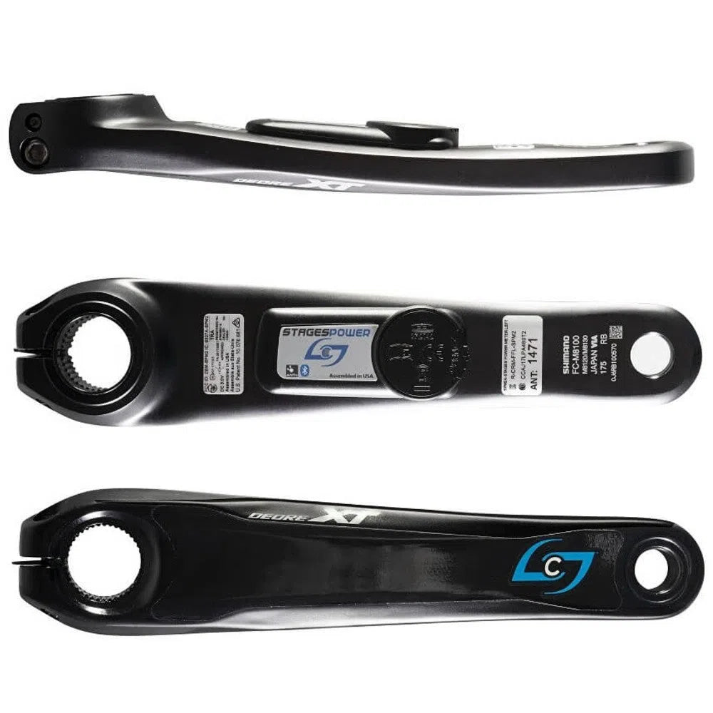 STAGES CYCLING Power Meter Left Crank Shimano XT M8100 - Shadow Black-Power Meters-