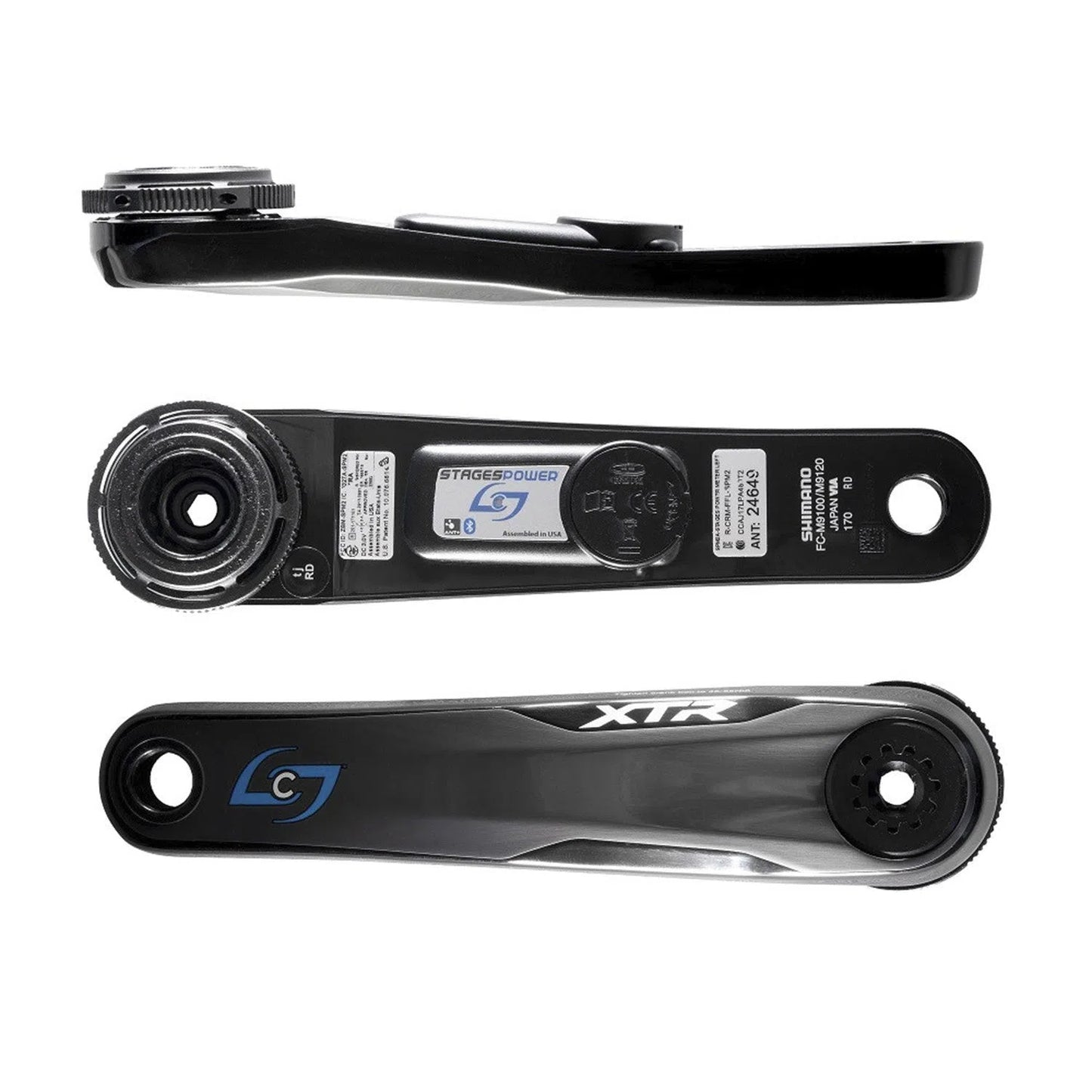 STAGES CYCLING Power Meter Left Crank Shimano XTR M9100/M9120 - Shadow Grey-Power Meters-