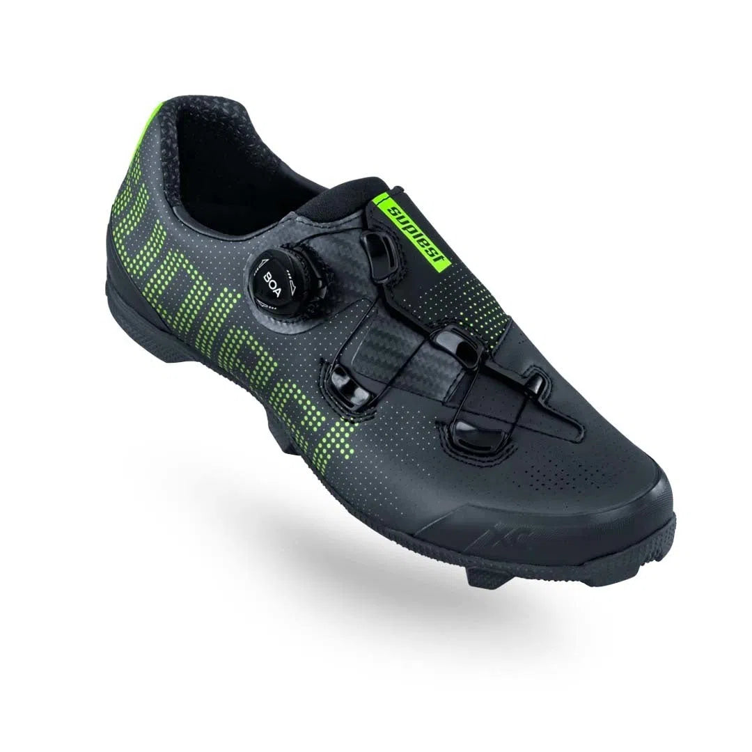 SUPLEST Gravel MTB Cycling Shoes CrossCountry Performance - Black/Green-Gravel Cycling Shoes-