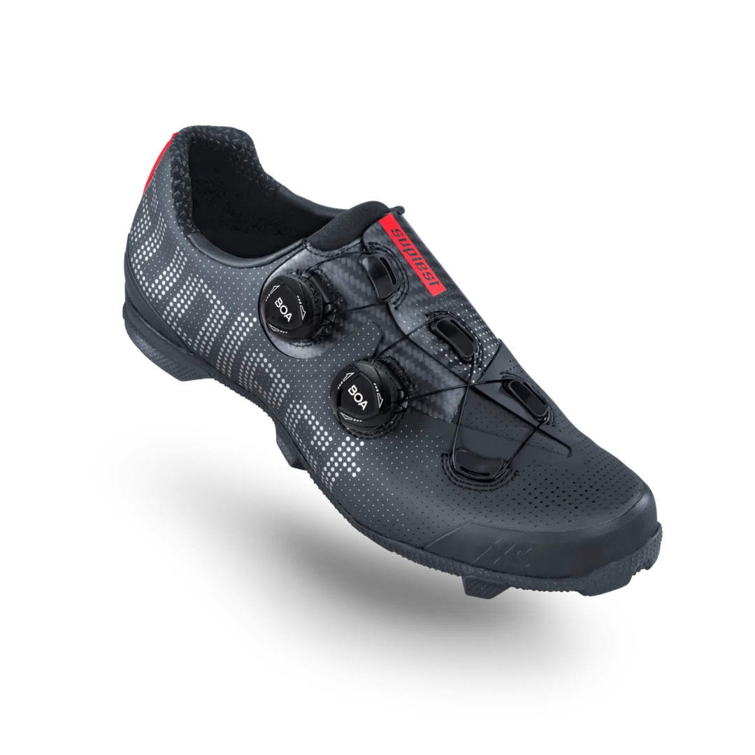 SUPLEST Gravel MTB Cycling Shoes CrossCountry Pro - Black/Red-Gravel Cycling Shoes-