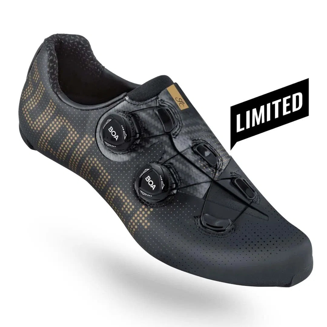 SUPLEST Road Cycling Shoes Pro - Black/Gold LTD-Road Cycling Shoes-