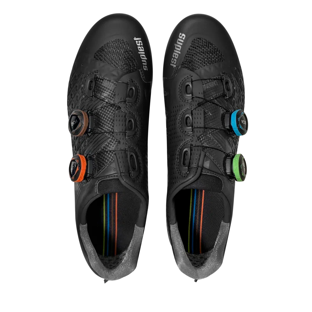 SUPLEST Road Cycling Shoes Pro - Black/Open LTD-Road Cycling Shoes-