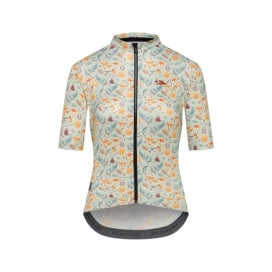 CAFE DU CYCLISTE Fleurette V2 Women's Jersey - Chanterelle Agave-Women Jerseys-3700955400814