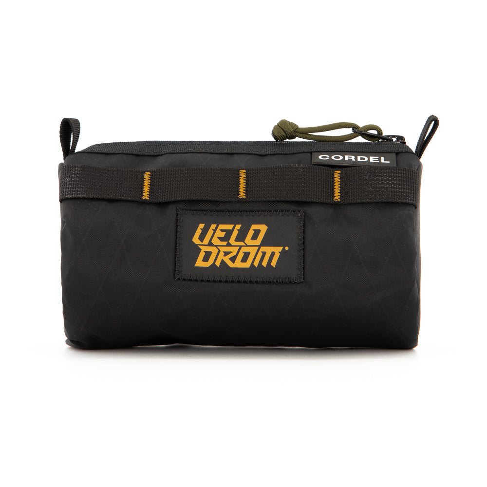 VELODROM Raceday by Cordel Durum Mini Handlebar Bag - Heavy Graphic Black-Handlebar Bags-9214369512696