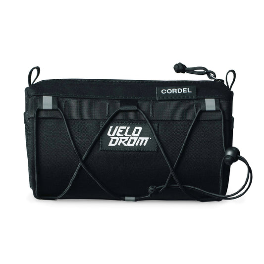 VELODROM by Cordel Durum Handlebar Bag - Heavy Graphic Black-Handlebar Bags-12199241